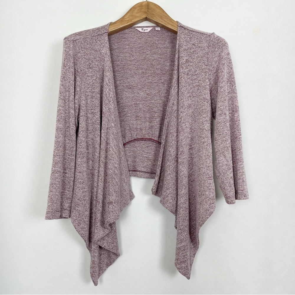Thyme Maternity Pink Heather Cardigan Long Sleeve Size Medium